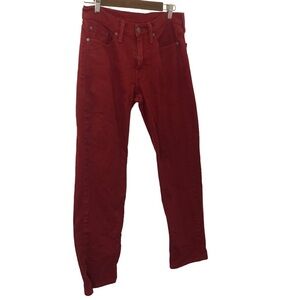 Levi’s mens 514 red denim jeans pants  W 29 L30
